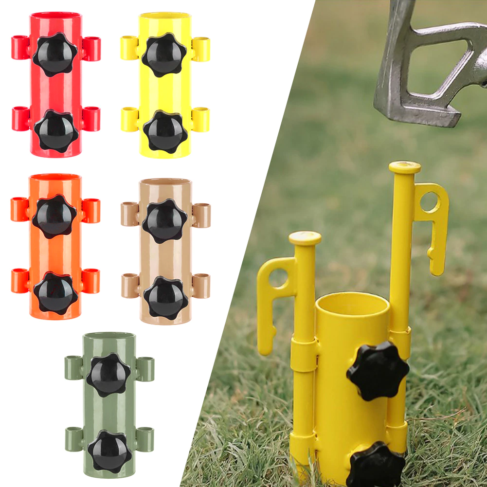 Cheap Goat Tents Outdoor Camping Tent Awning Canopy Pole Fixing Pipe Ground Holder Windproof Fishing Rod Iron Sunshade Pole Ground Holder   